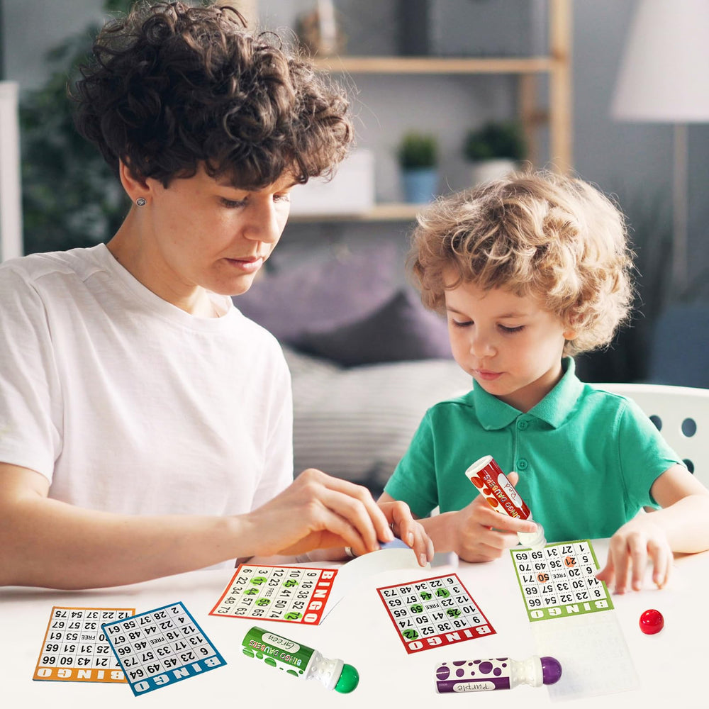SEETOOOGAMES bingo set-200 books-5 colored cards; varied colors boost engagement