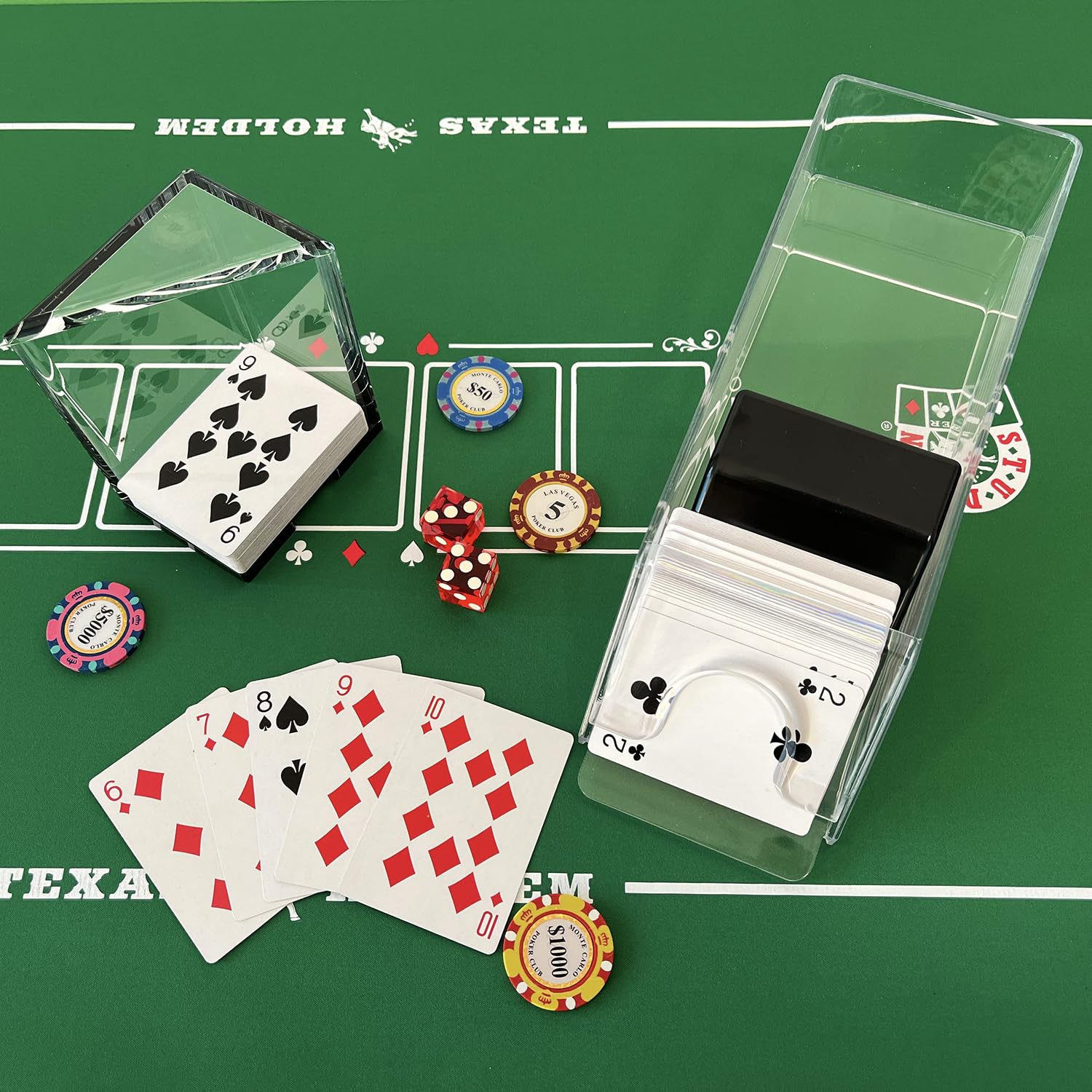 SEETOOOGAMES dealer set with sturdy construction for repeated home use.