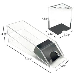 SEETOOOGAMES discard tray with clear acrylic keeps discarded cards neatly separated.
