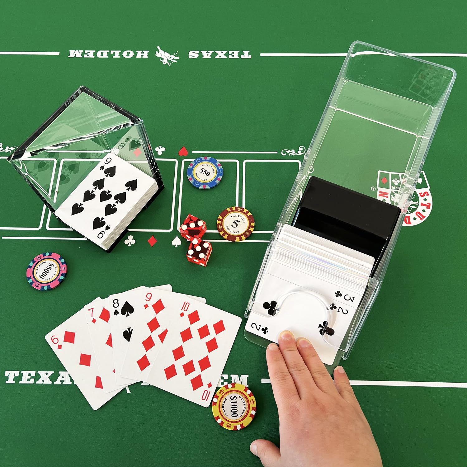 SEETOOOGAMES home casino night setup supports multi-deck play with friends.