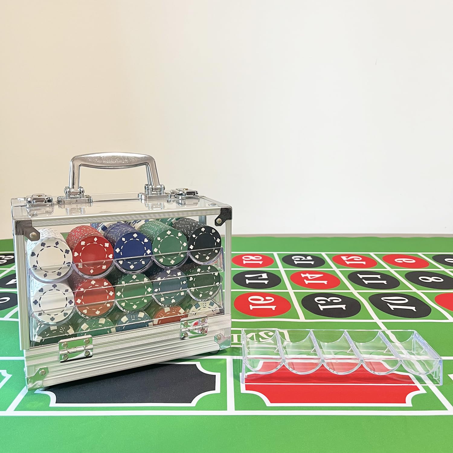 SEETOOOGAMES home casino night keeps chips organized in racks