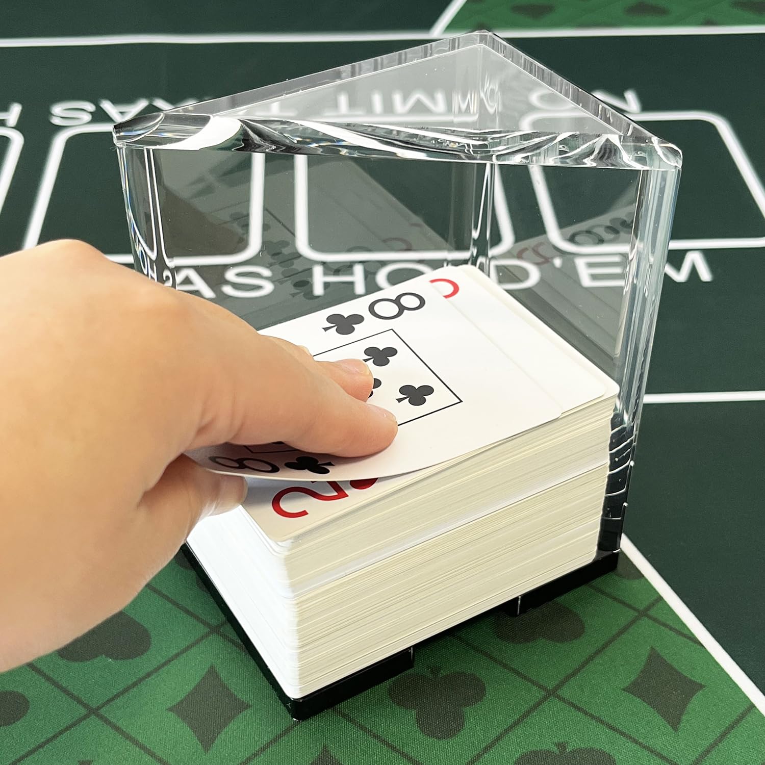 SEETOOOGAMES multi-deck card games tray keeps cards neatly within reach during sessions.