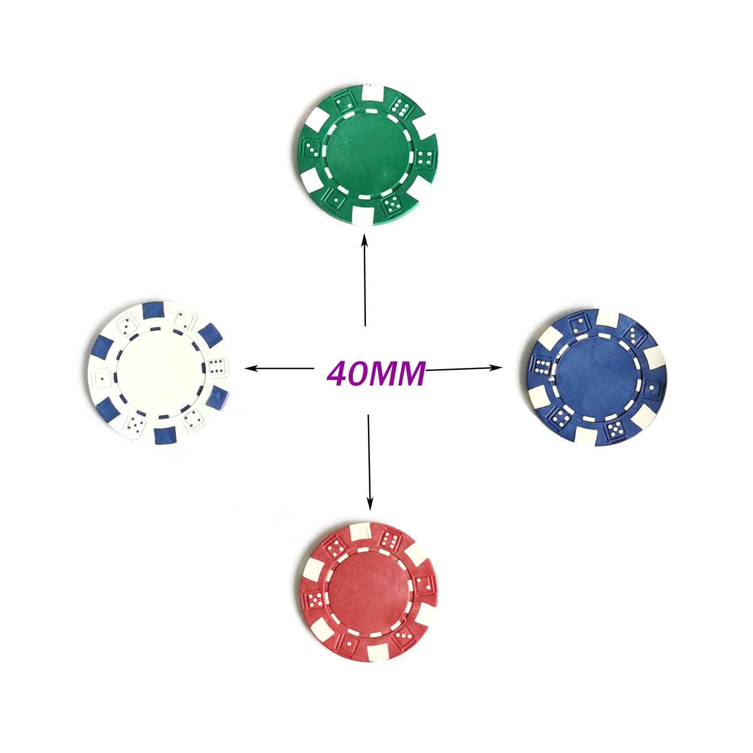 SEETOOOGAMES poker chip green side great for competitive gameplay with friends.