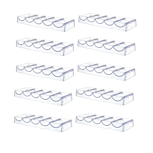 SEETOOOGAMES poker chip tray in clear acrylic 10-pack enhances table organization