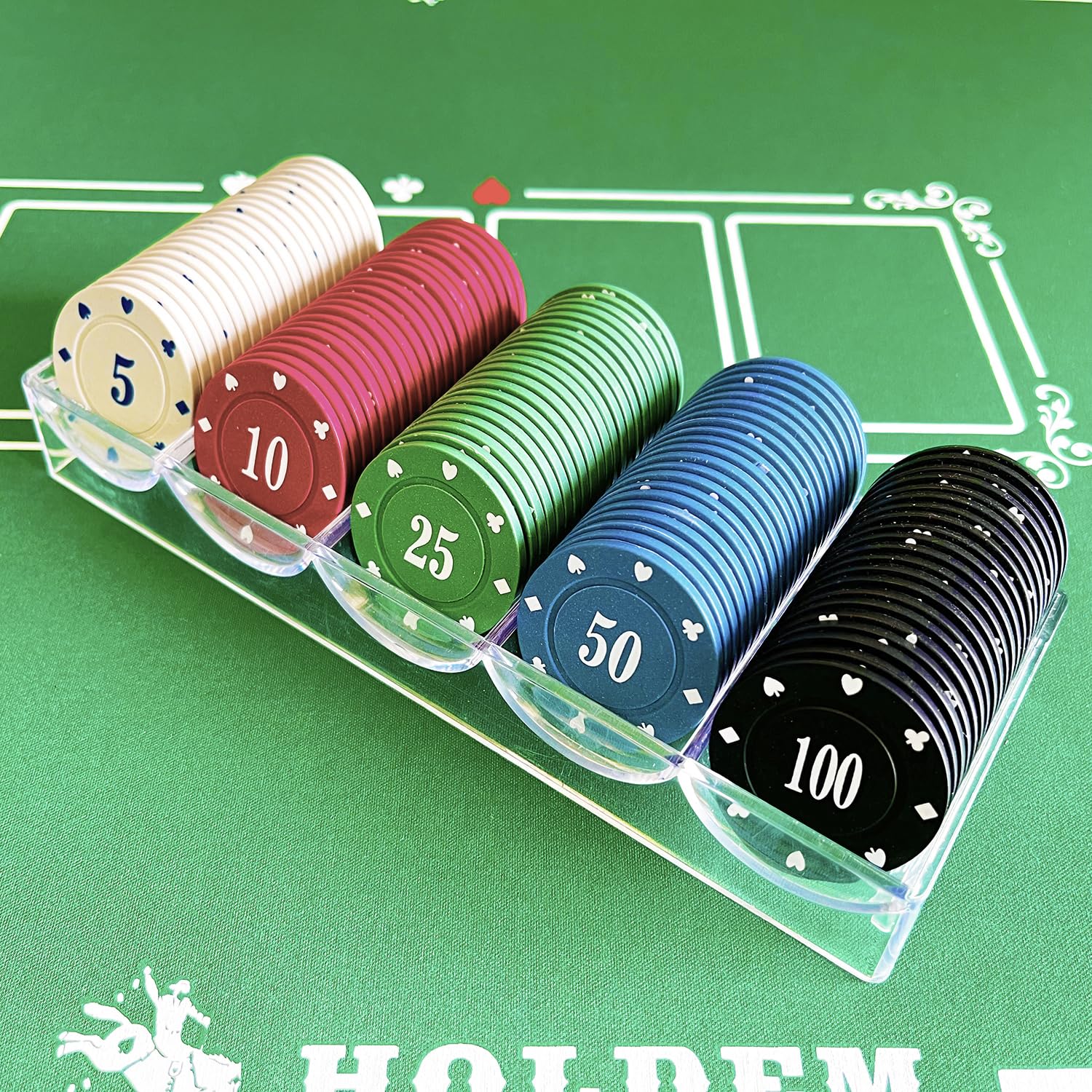 SEETOOOGAMES gift-ready poker chips set for poker, blackjack, and mahjong nights