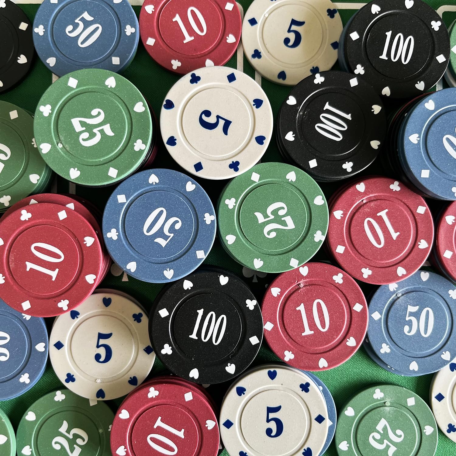 SEETOOOGAMES chips in play creating a casino-like atmosphere at the table