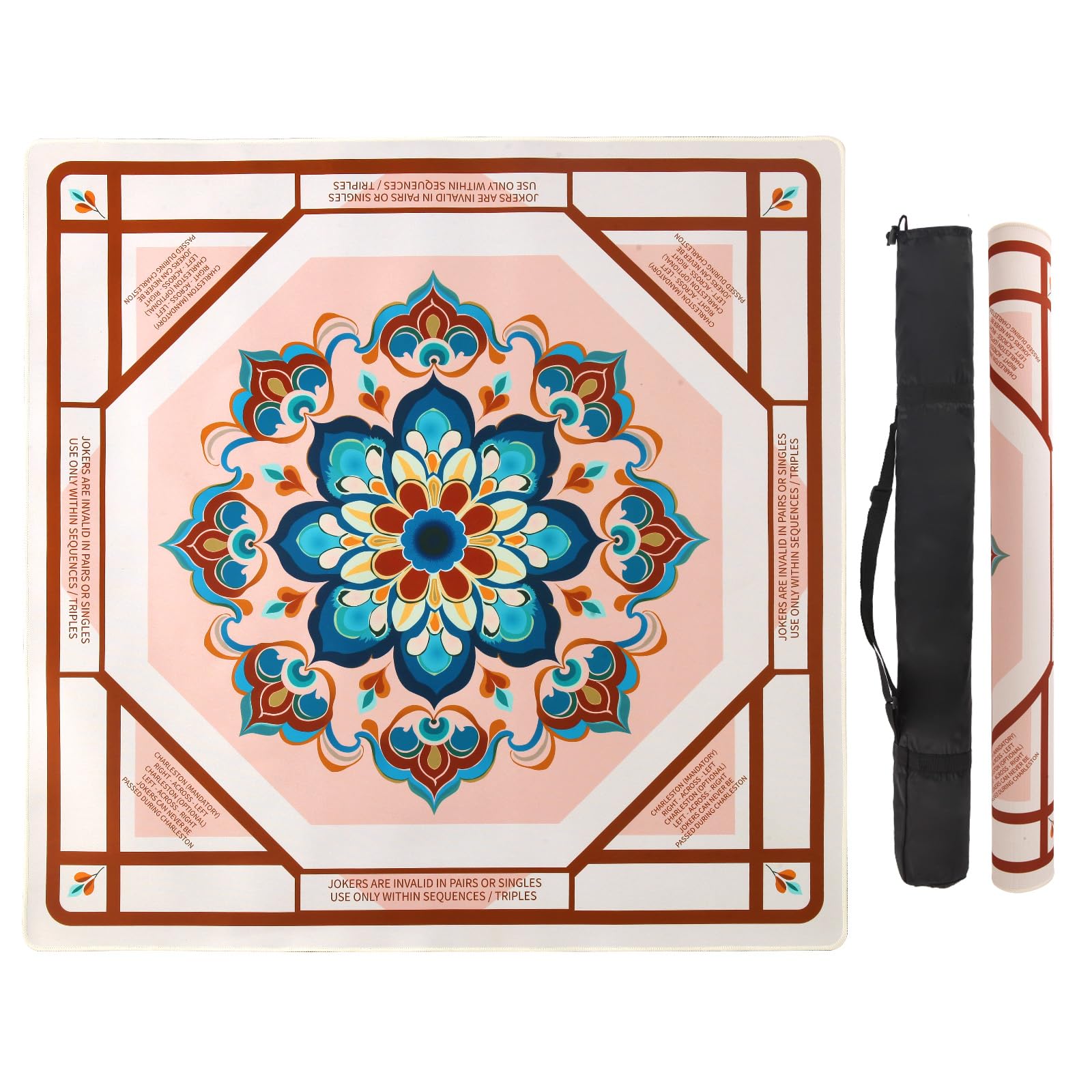 Seeuagn 31.5-inch square mahjong mat folded for travel and storage