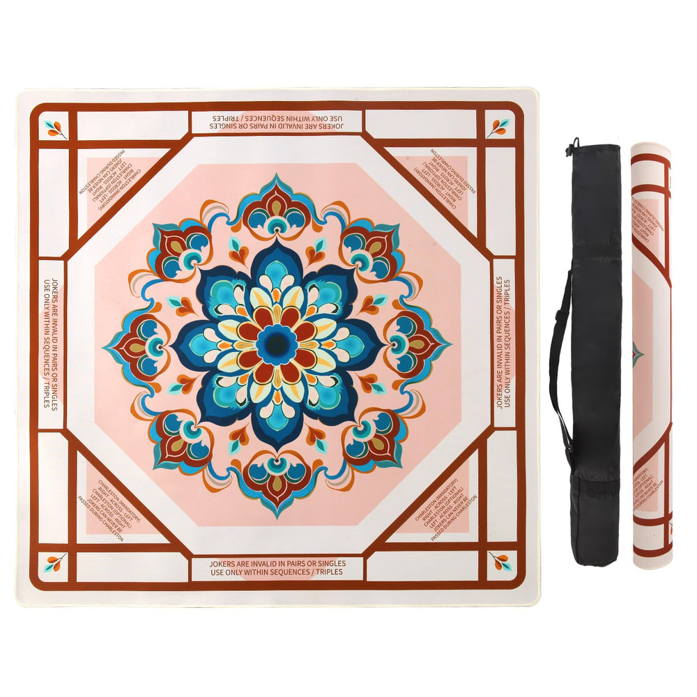 Seeuagn 31.5-inch square mahjong mat folded for travel and storage