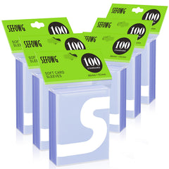SEFOWG 600ct clear card sleeves protect trading cards from dust and moisture