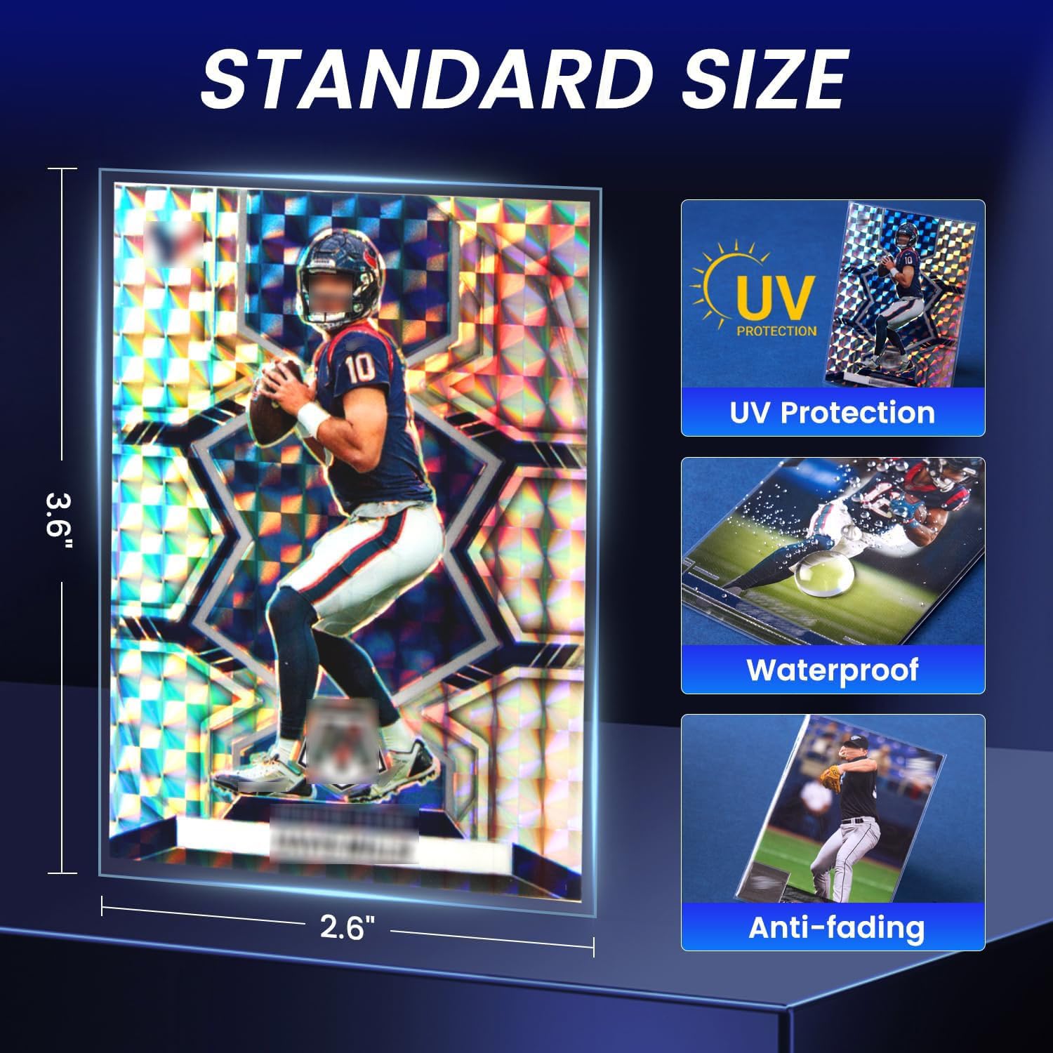 Crystal-clear SEFOWG sleeves let you admire card designs without removal.