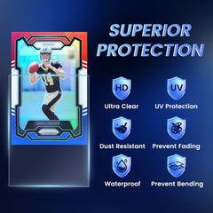 SEFOWG crystal-clear trading card sleeves showcase artwork without removing cards