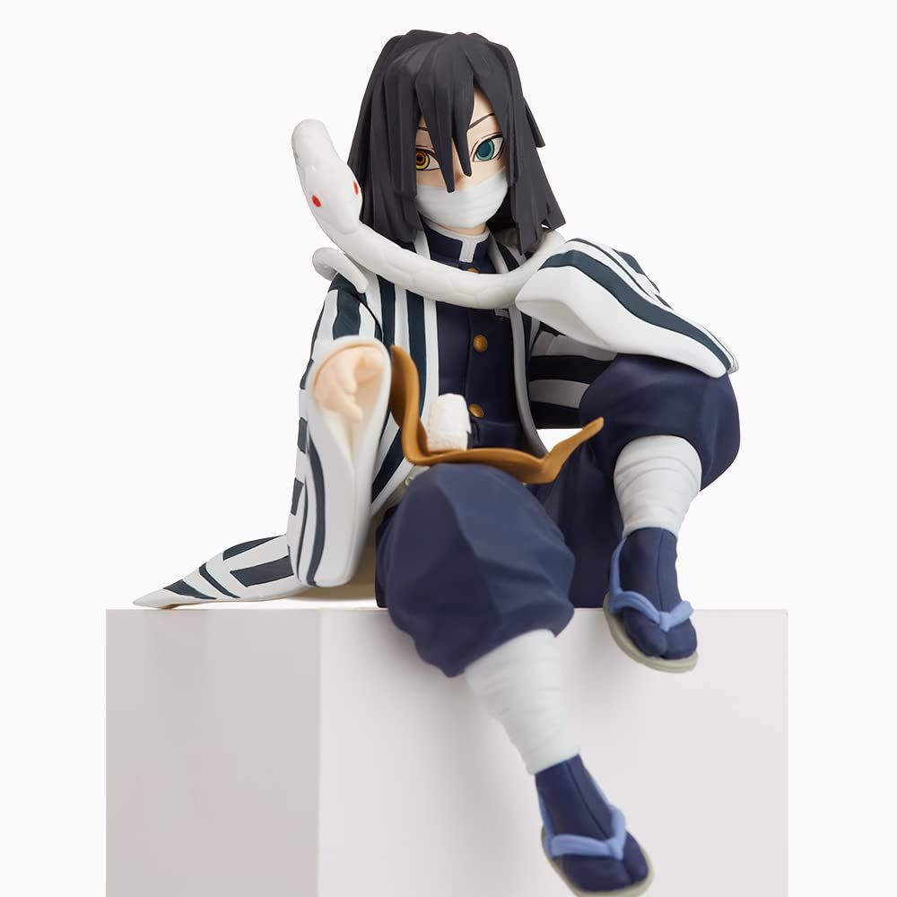 Official SEGA Demon Slayer Obanai Iguro figure packaging and contents