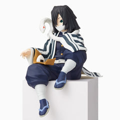 Detailed pose of Obanai Iguro perching figure with intricate detail