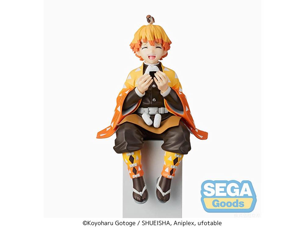 SEGA Zenitsu Agatsuma figure with base stand for stable posing.
