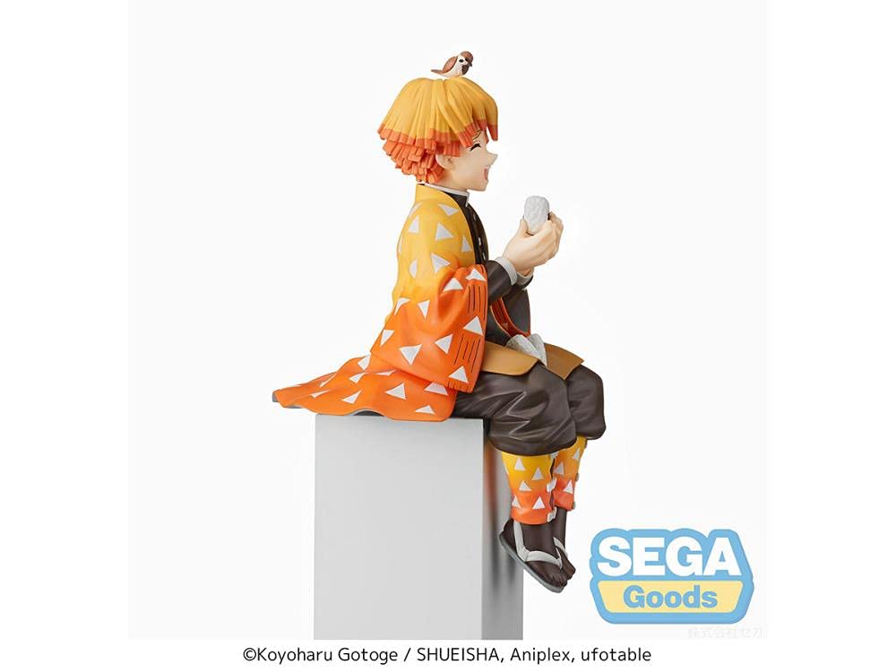 SEGA Demon Slayer Zenitsu Agatsuma licensed figure for desk display.