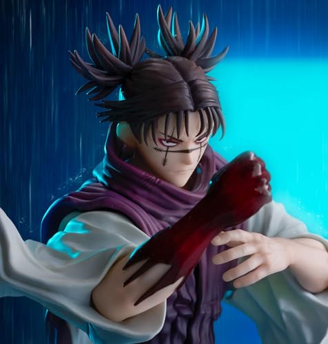 Side view of SEGA Choso figure shows detailed sculpt and flowing red palette.