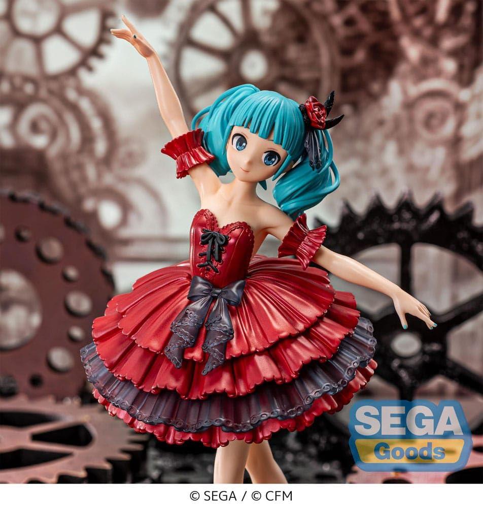 Close-up on SEGA Hatsune Miku Etoile figure detailing.