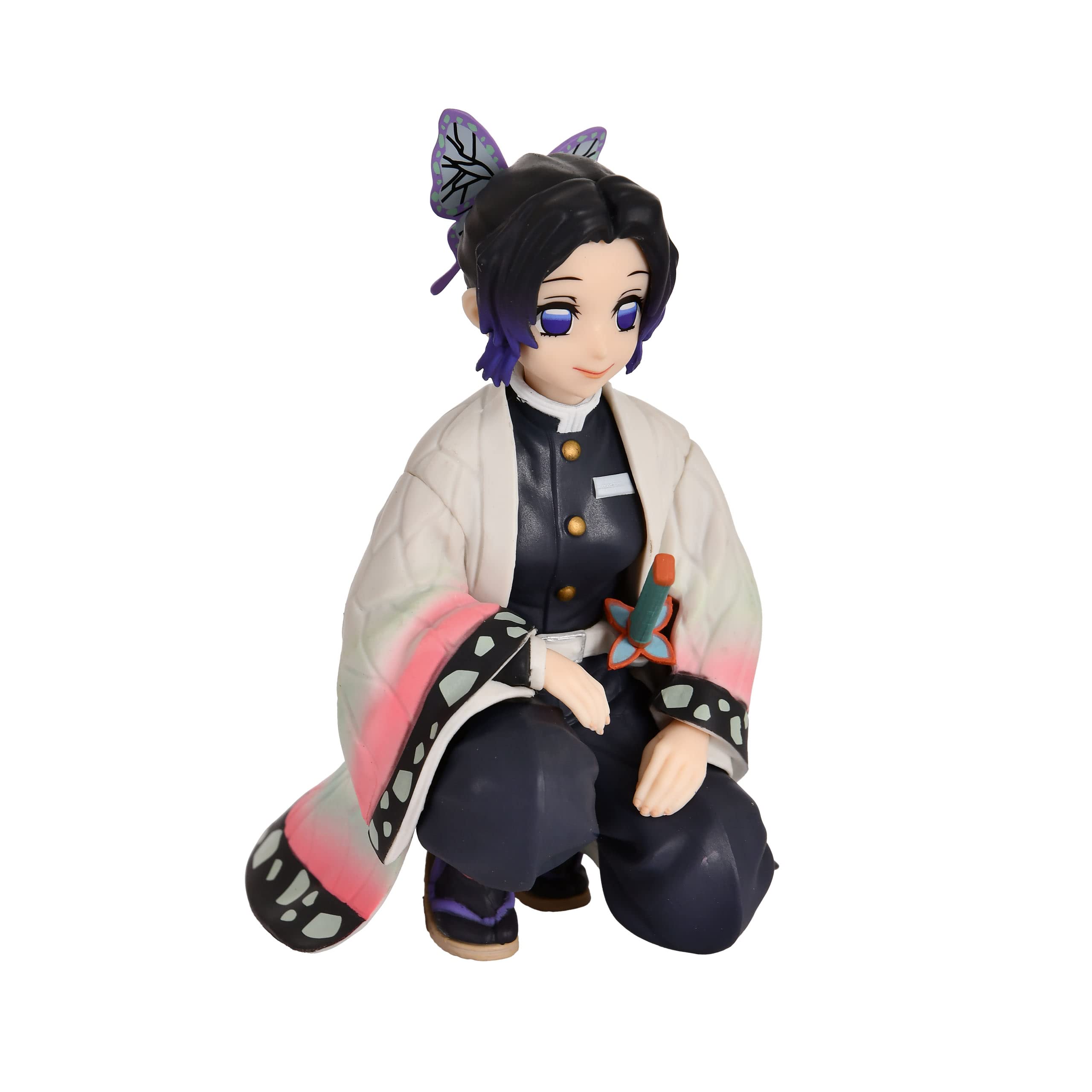 SEGA Shinobu Kocho PM Perching Figure on display shelf for Demon Slayer fans.