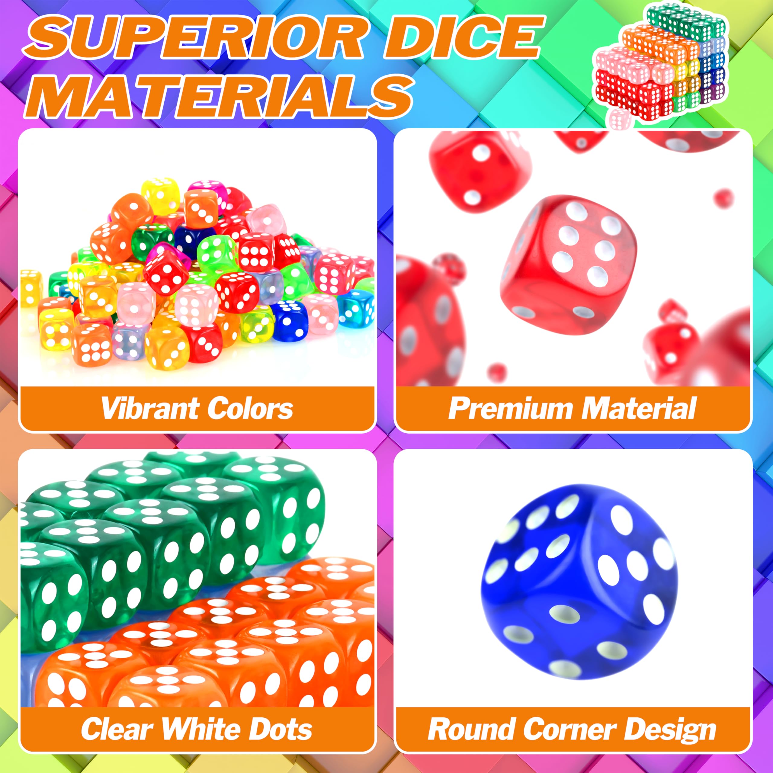 Seifar easy-read dots on dice for fast, readable results.