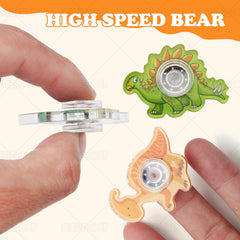 Seilaiap dinosaur-themed spinners as party favors that entertain while aiding focus.