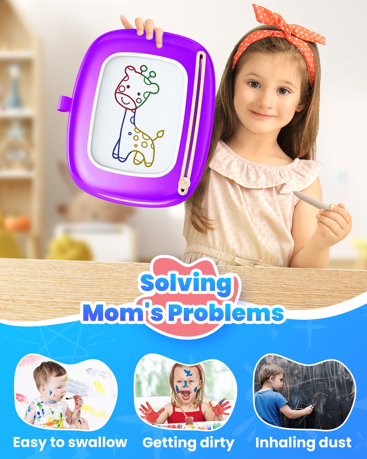 Seimome Doodle Board BPA-free plastic keeps play safe