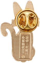 Seisen Ghibli pin badge Gigi smile MH-02 on jacket, eye-catching lapel accessory