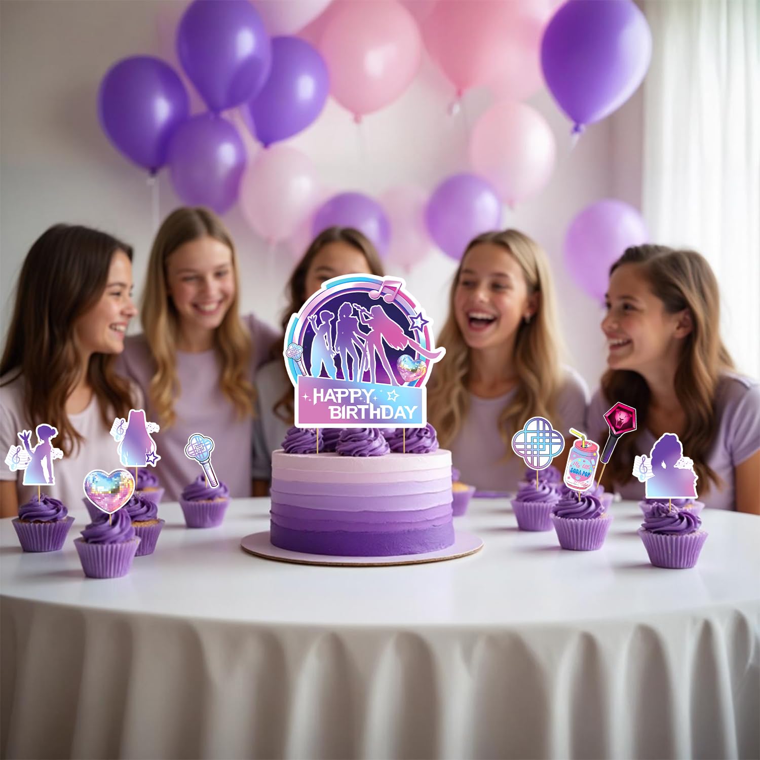 SEL movie cupcake topper design-5 playful styles for celebrations.