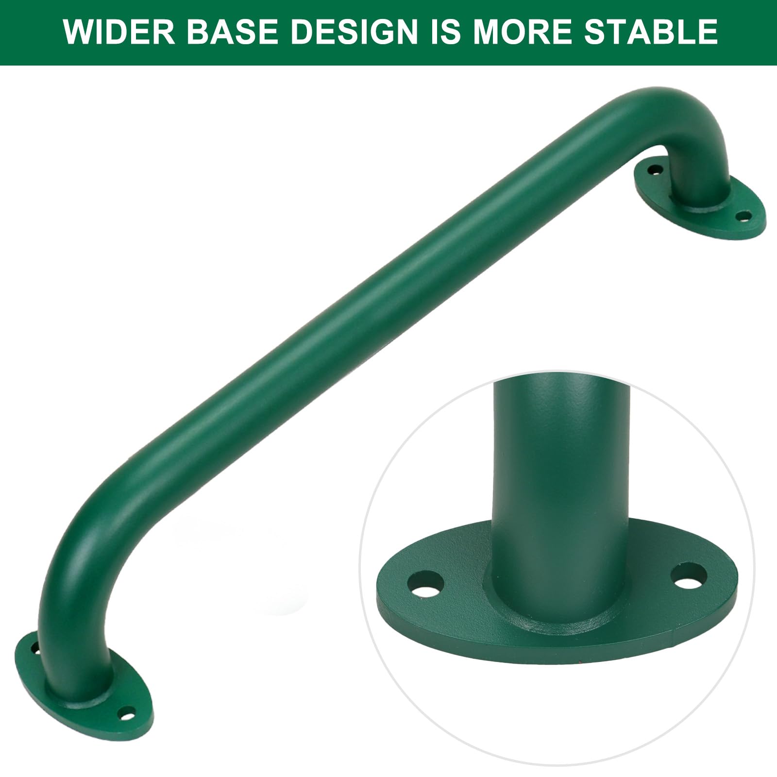 SELEWARE 6-pack 17-inch green handles close-up grip non-slip design for kids