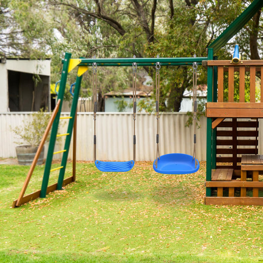 SELEWARE adjustable rope swing seat enables easy height changes for growing kids