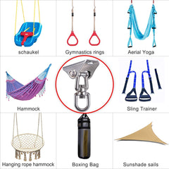 SELEWARE ceiling mount with swing hook installed for hammock chair setup.