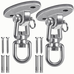 SELEWARE ceiling swing mount in stainless steel for sturdy indoor or outdoor use.