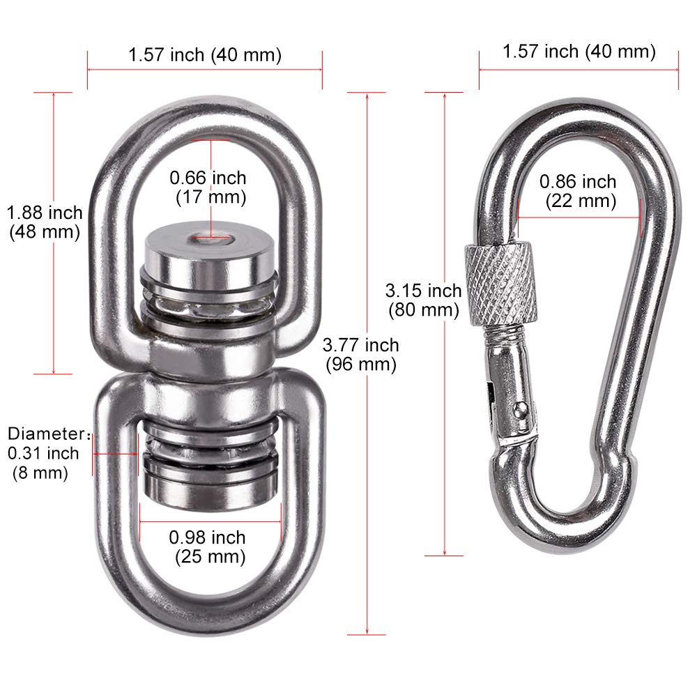SELEWARE swivel punching bag attachment for secure hanging and rotation