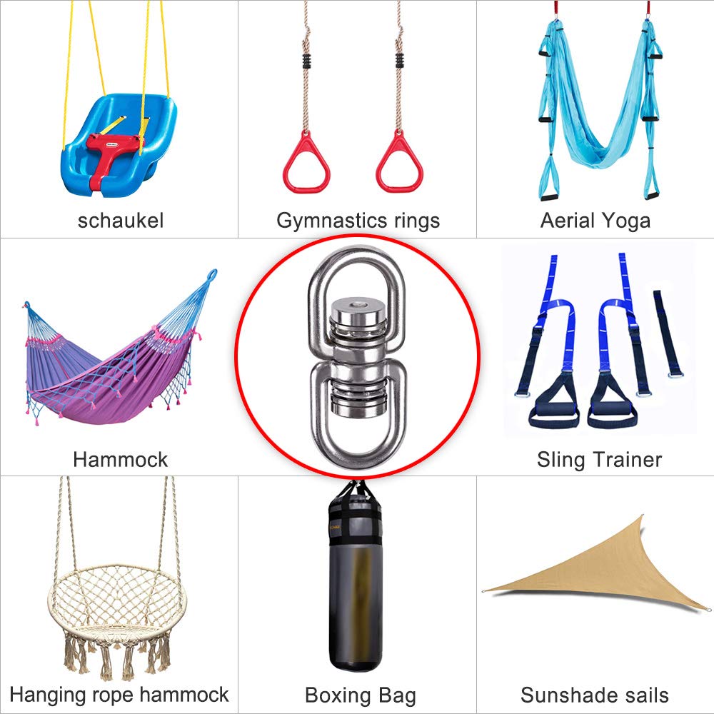 SELEWARE swivel tree-swing setup demonstrates easy hanging configuration