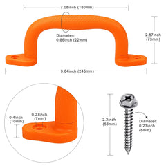 SELEWARE Orange grip handle is non-toxic and colorfast for long-lasting use.