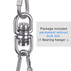 SELEWARE rotating swivel supports climbing rope setups with frictionless spin.