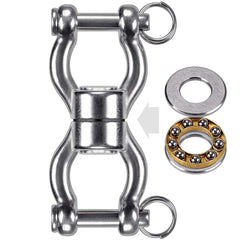 SELEWARE Silent Bearing Swivel shows smooth 360° rotation for untangled suspensions.