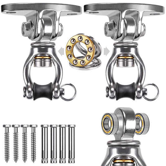SELEWARE silent-bearing swivel hangers installed on ceiling for smooth swings.