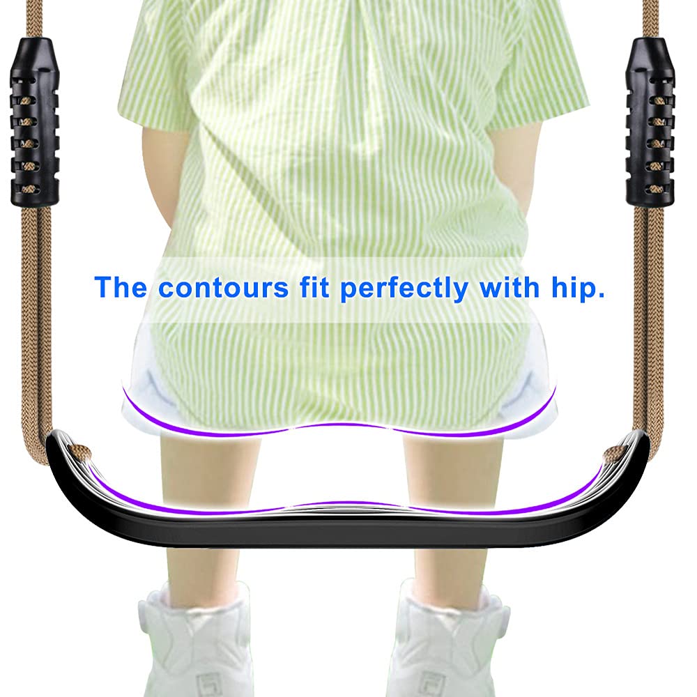 SELEWARE swing seat with adjustable rope for growing kids