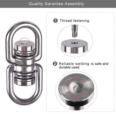 SELEWARE swivel attached to a hammock chair reduces rope twist for steady lounging.