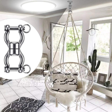 SELEWARE swivel used with swings and hammock chairs enabling seamless rotation.