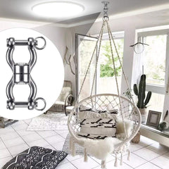 SELEWARE swivel used with swings and hammock chairs enabling seamless rotation.