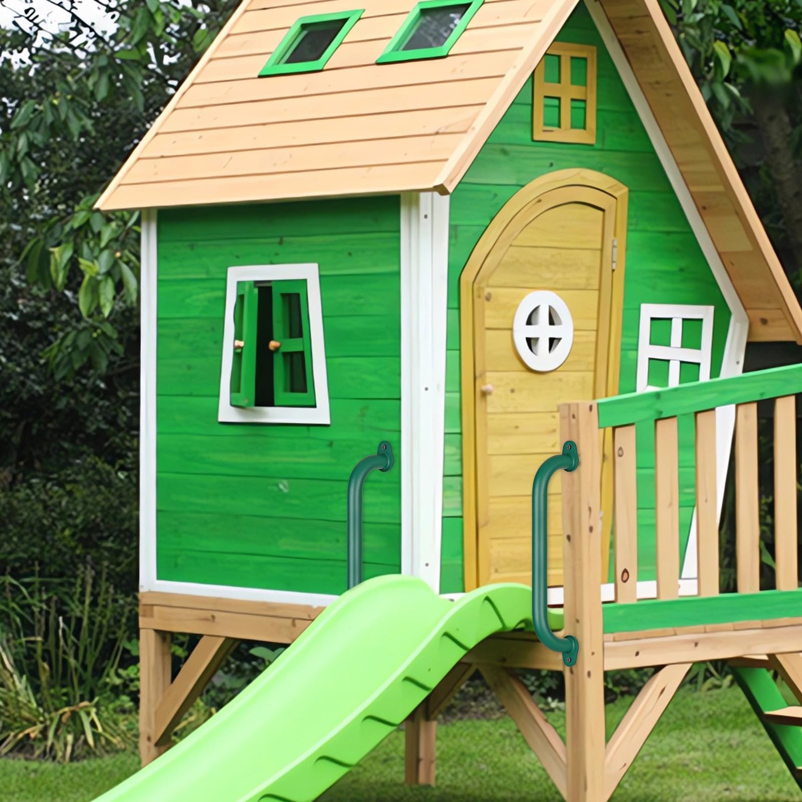 SELEWARE treehouse safety handle aiding climbing on elevated play