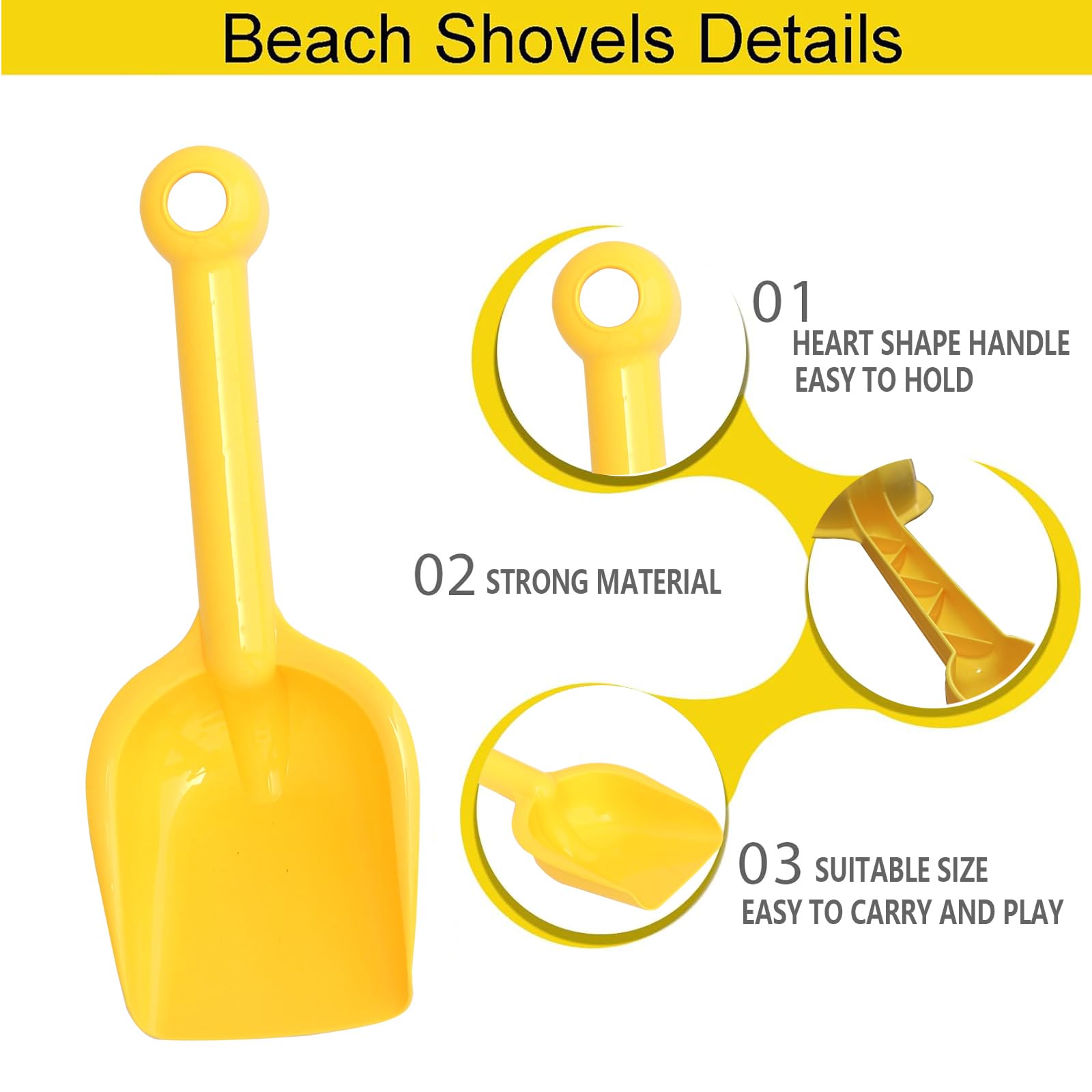 Selterm shovels hanging from storage hole for tidy storage
