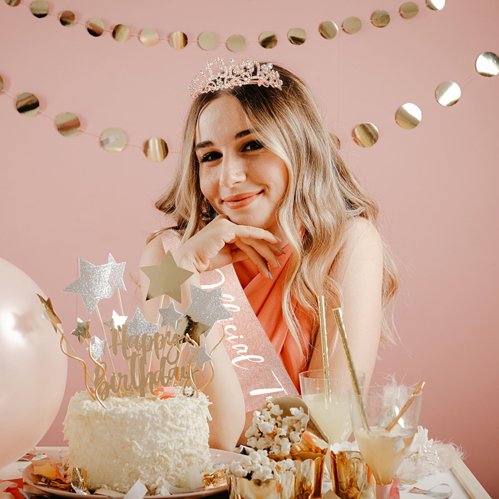 Semato 13th birthday crown clip ensures a firm fit.