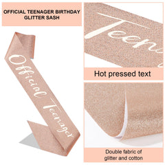 Semato 13th birthday sash pear pin connects easily for secure wear.