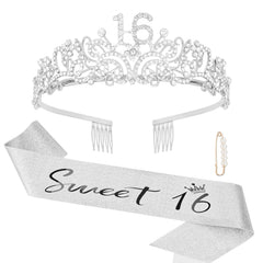Semato birthday crown with rhinestones for sparkling photos