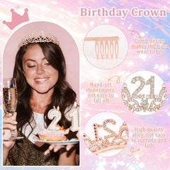 Semato rose gold 21st sash with glitter fabric catches light beautifully