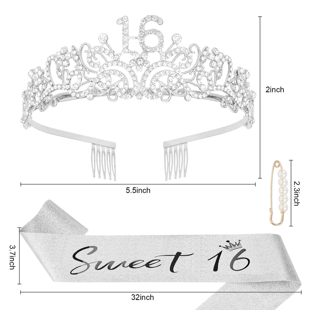Semato silver crown with comb ensures secure wear