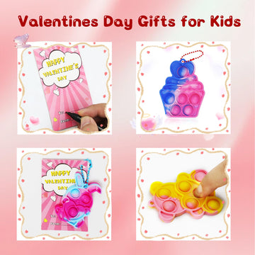 SEMITIMES valentines card set with colorful chains, ready for classroom exchanges.