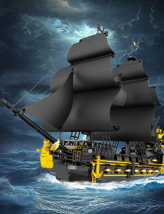 SEMKY Black Devil Pirate Ship cannon-action feature invites interactive play.